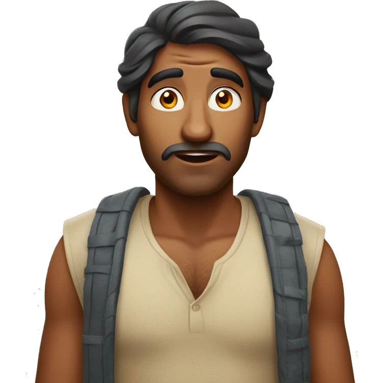 Indian man have a surprised  emoji