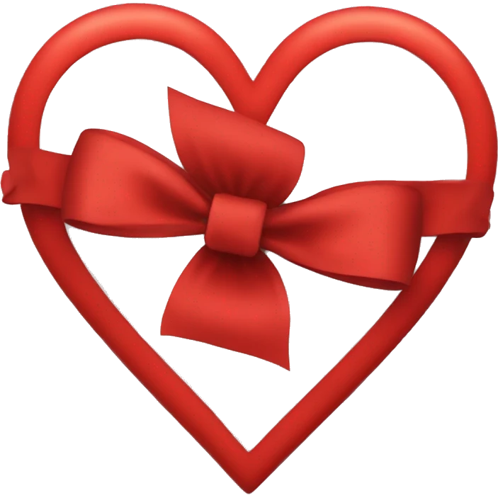 Red heart with red bow emoji