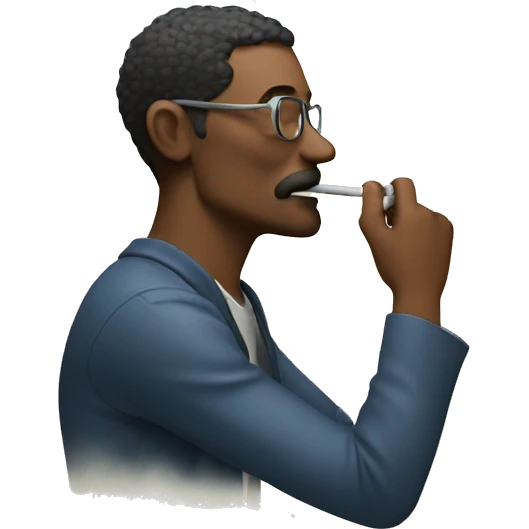 Man vaping emoji