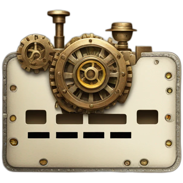 A credit card in steampunk style emoji