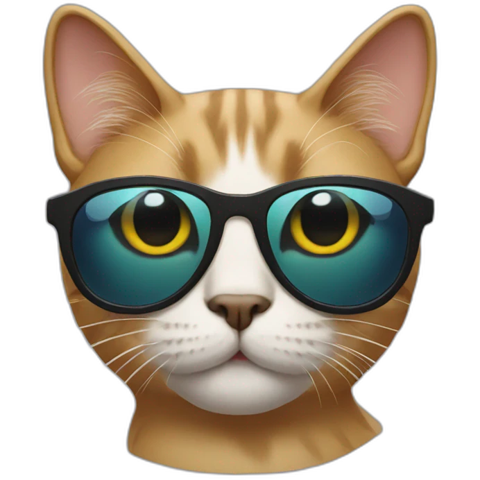 Cat with sunglasses emoji