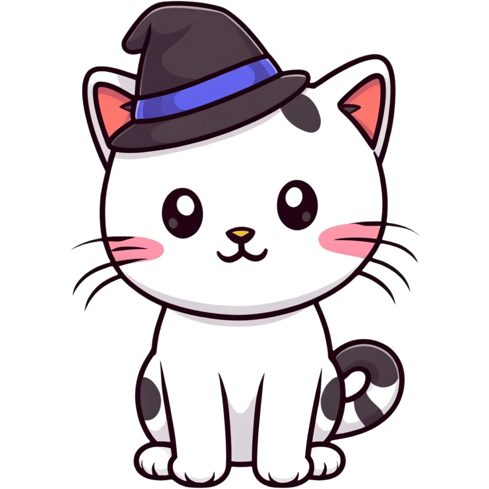 Cat with hat emoji
