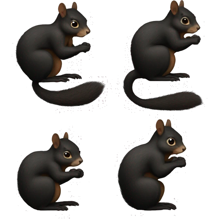 Black squirrel  emoji