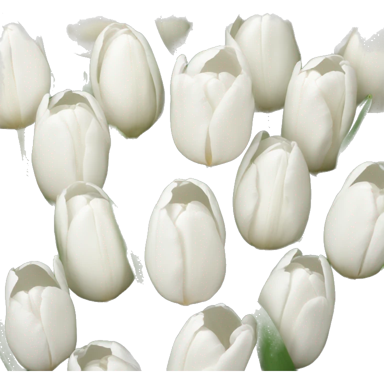 White tulips  emoji