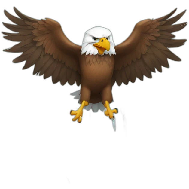 angry eagle in a swimming pool emoji