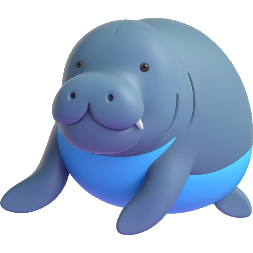 cartoon manatee emoji