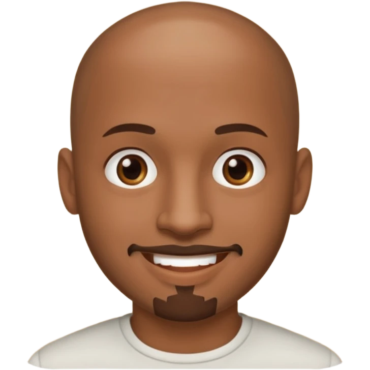 👨‍🦲+ goat face with smile emoji