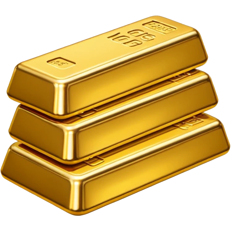 Many gold bars emoji