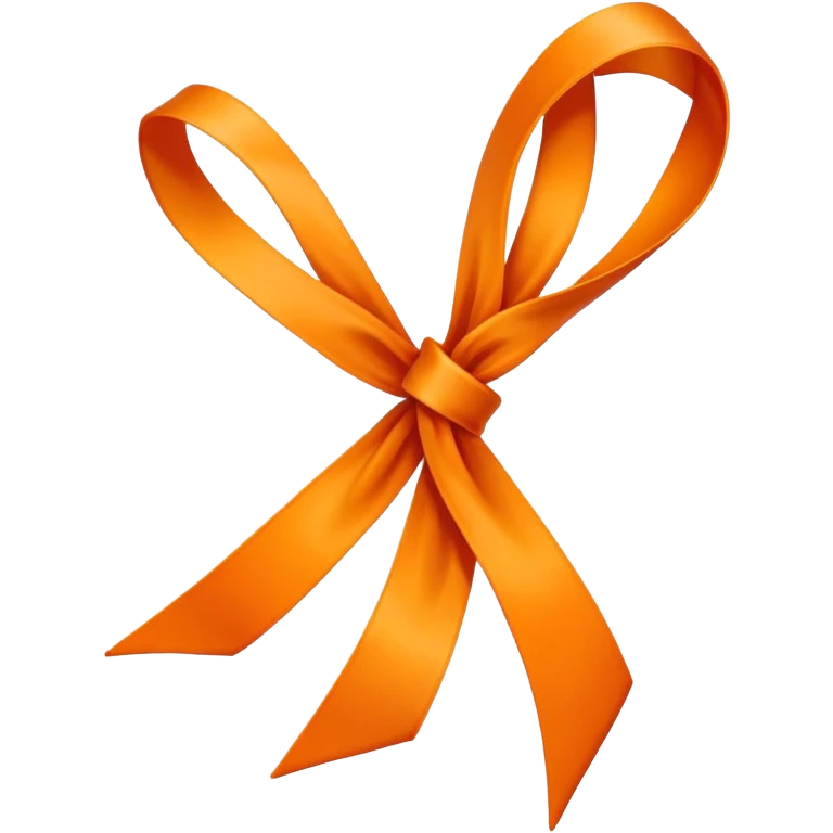 Orange ribbon emoji