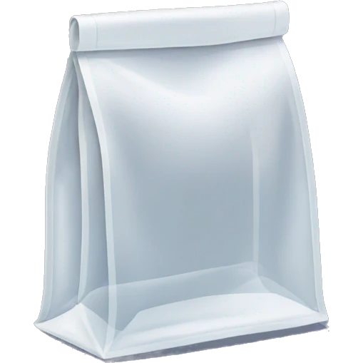 Small clear bag with white poswer  emoji
