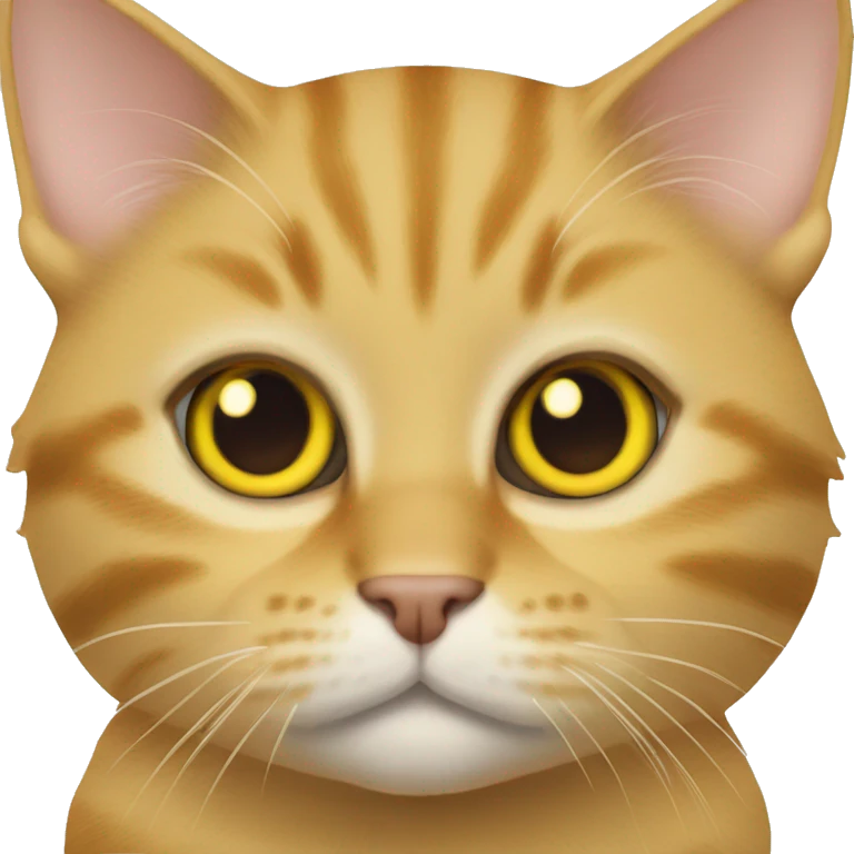 Yellow eye tabby cat big ears  emoji