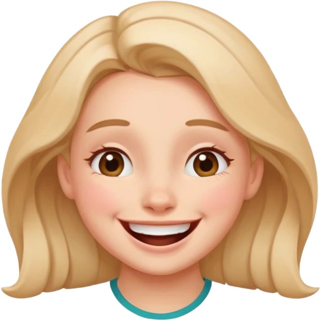 a girl genuinely feeling happy so so so much laughing so hard with her eyes folded emoji