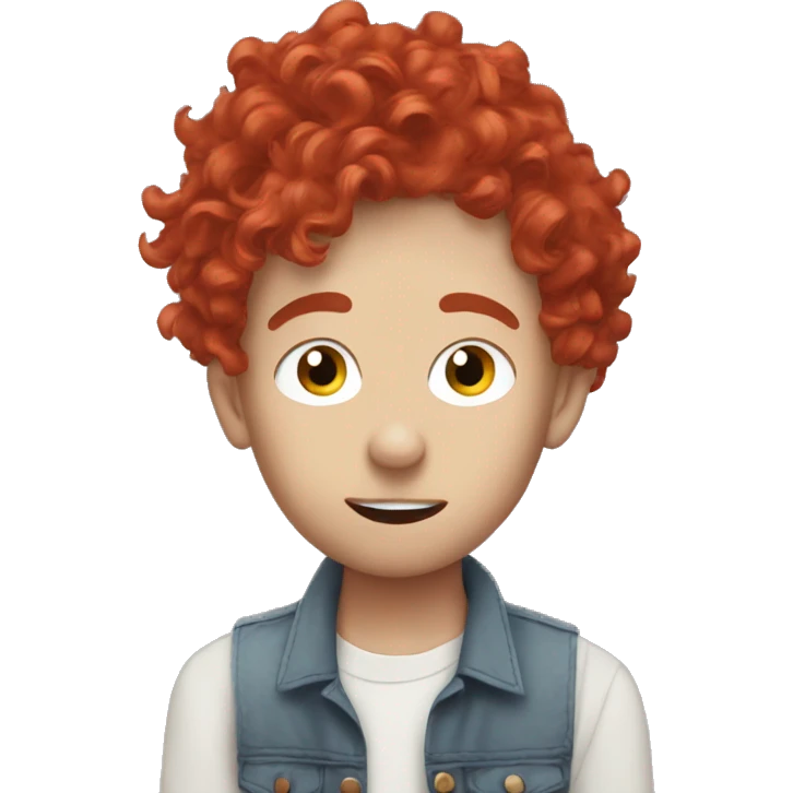 Olly alexander with red hair emoji