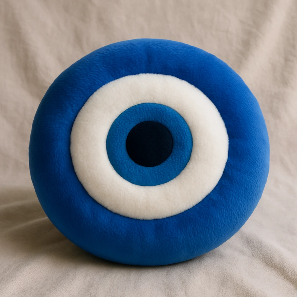 Evil eye 🧿 as a soft round pillow  emoji