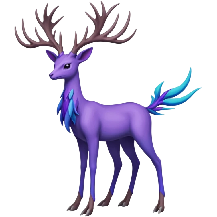 Pokemon legendary cian and purple  xerneas emoji
