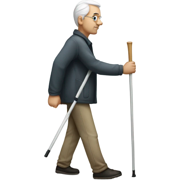 a blind man walking into a door  emoji