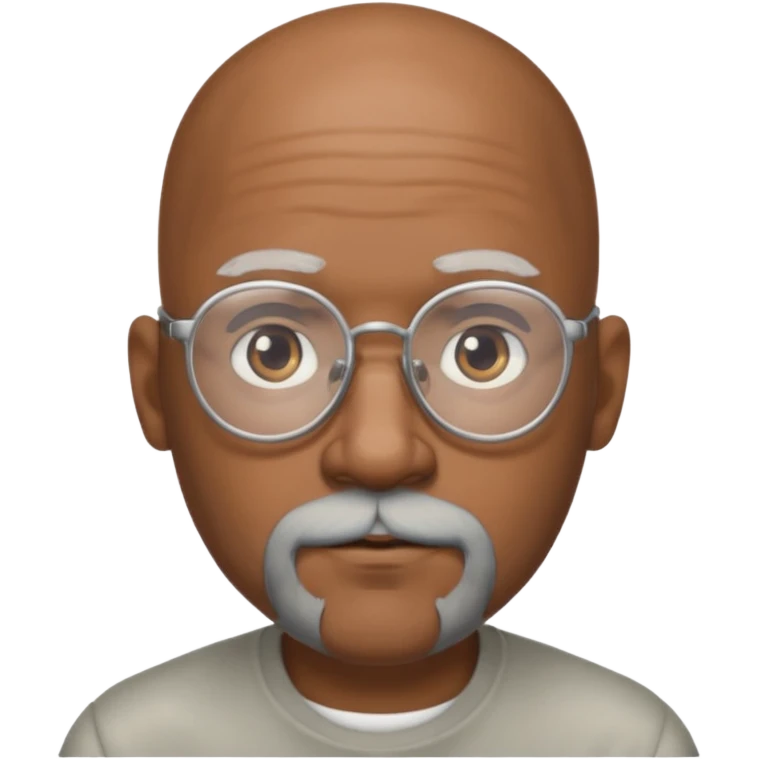 bald headed silver beard black man glasses emoji