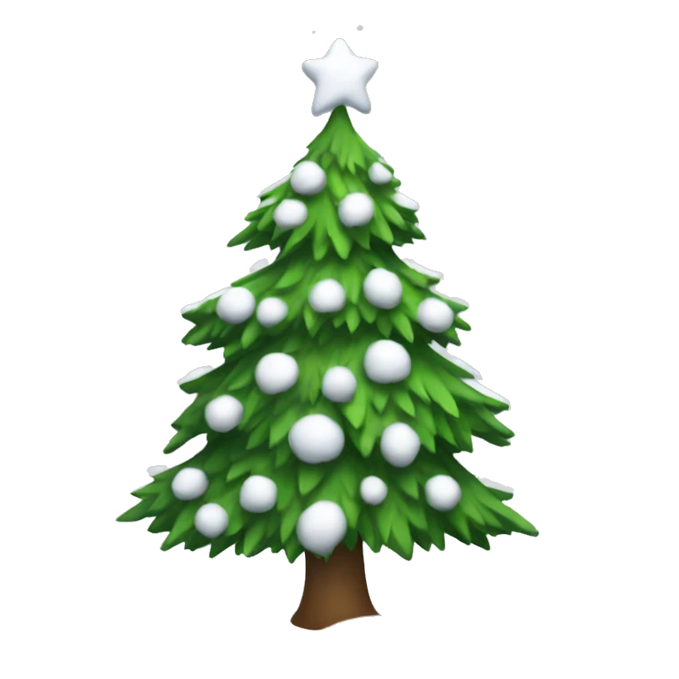 Snowy Christmas tree emoji