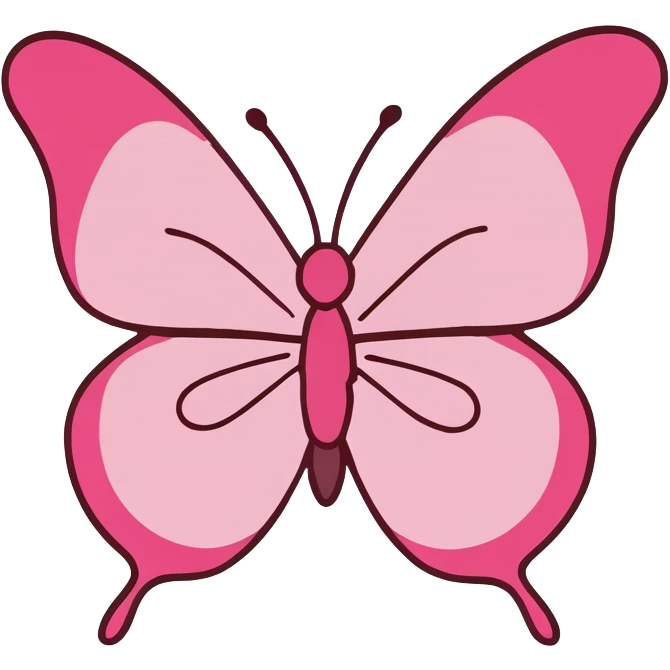 Pink butterfly  emoji