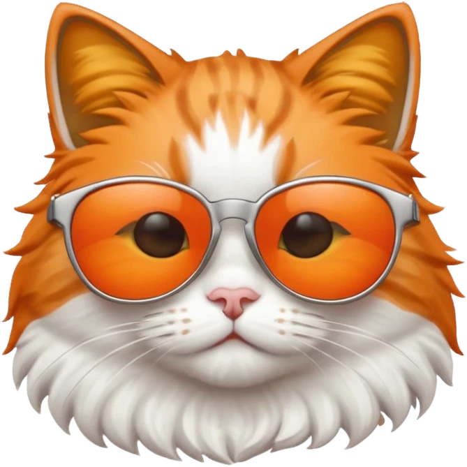 Cat wearing sunglasses and feeling  emoji
