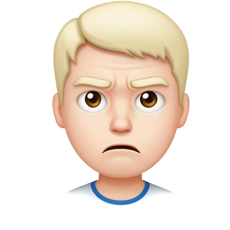 Frustrated with body shape/weight emoji