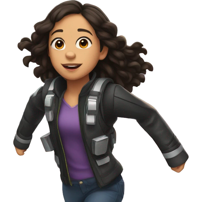 jenna ortega flying with jet pack emoji