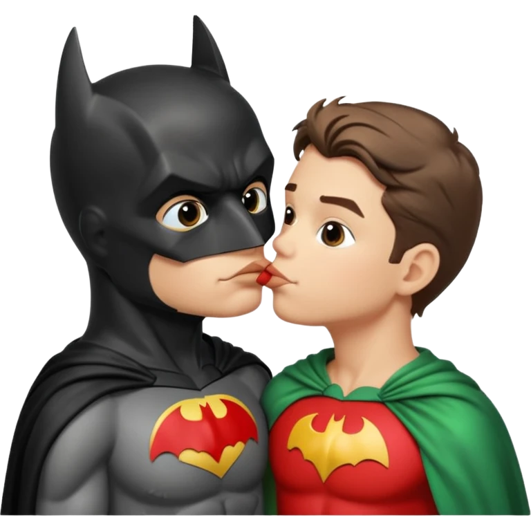 batman kissing robin emoji
