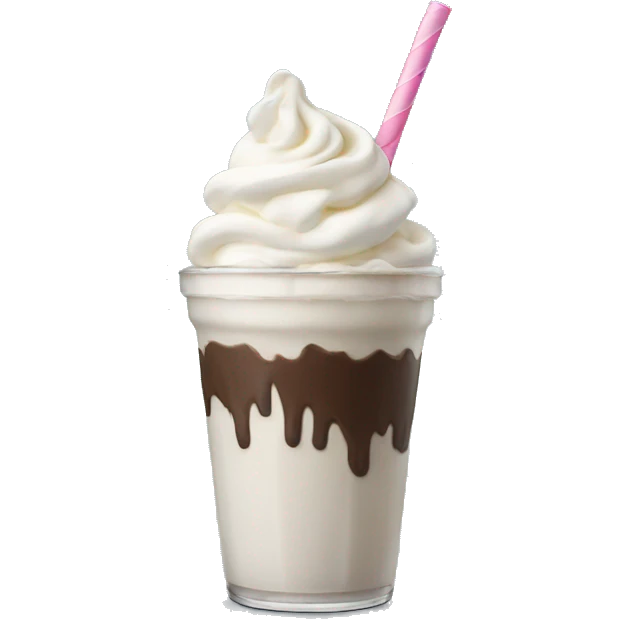 Realistic milkshake emoji