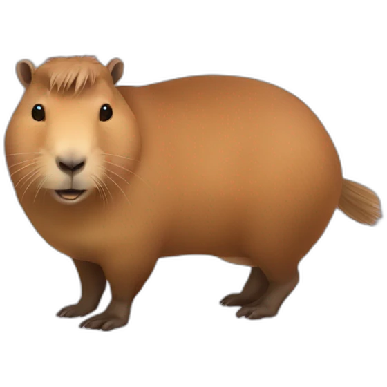 Handsome capybara emoji