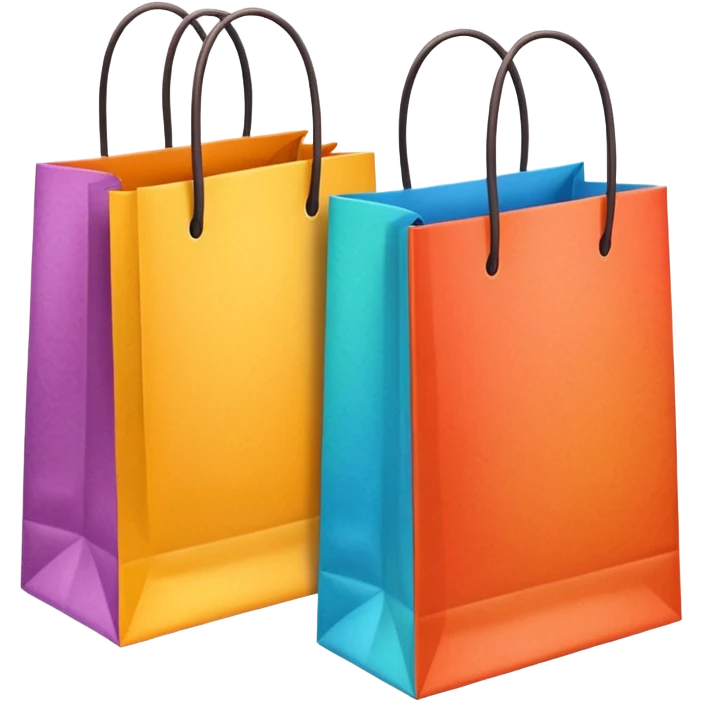 2 beautiful shopping bag with details emoji