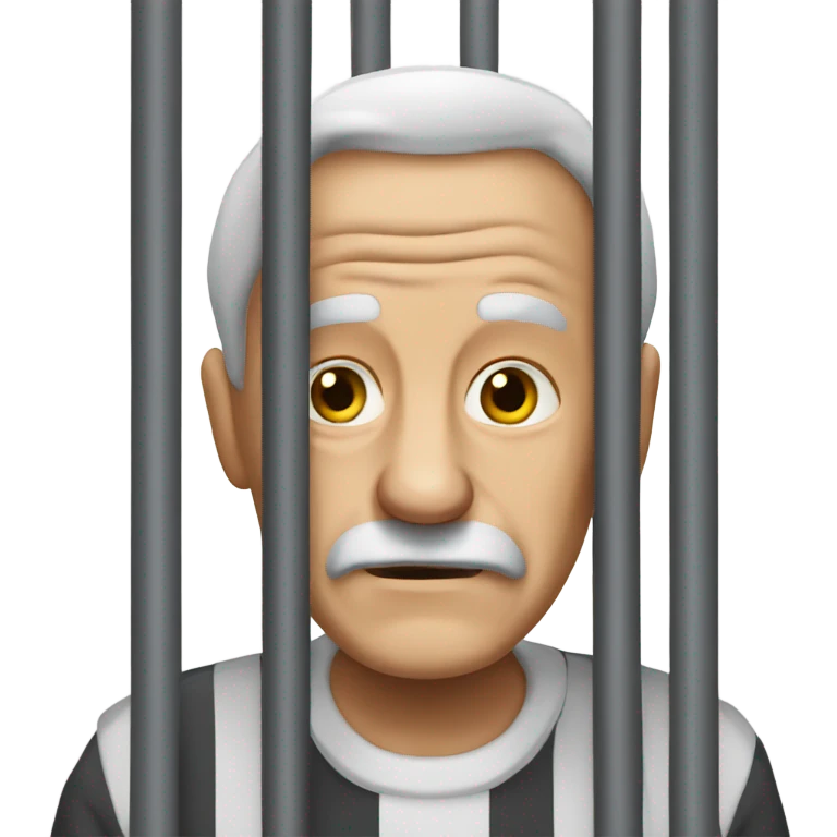 old man behind bars emoji