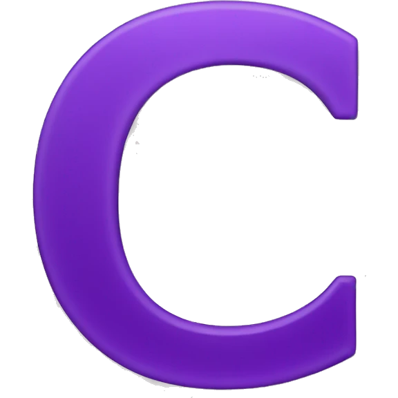 purple letter C emoji