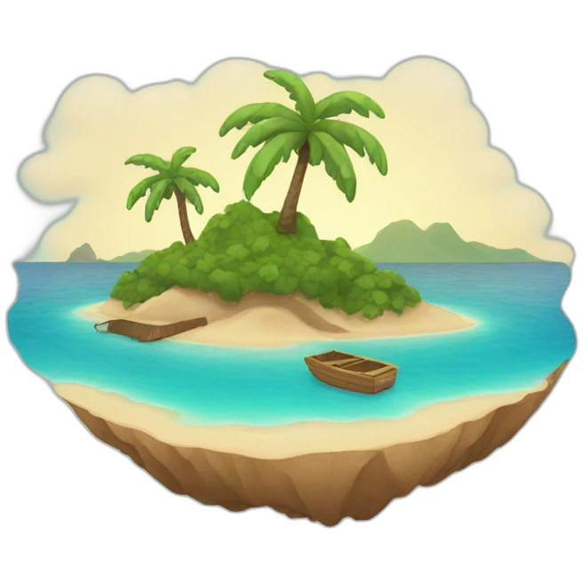 Island with a beach emoji
