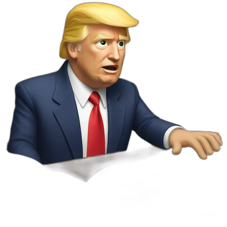 Donald Trump talking to Jesus Christ emoji