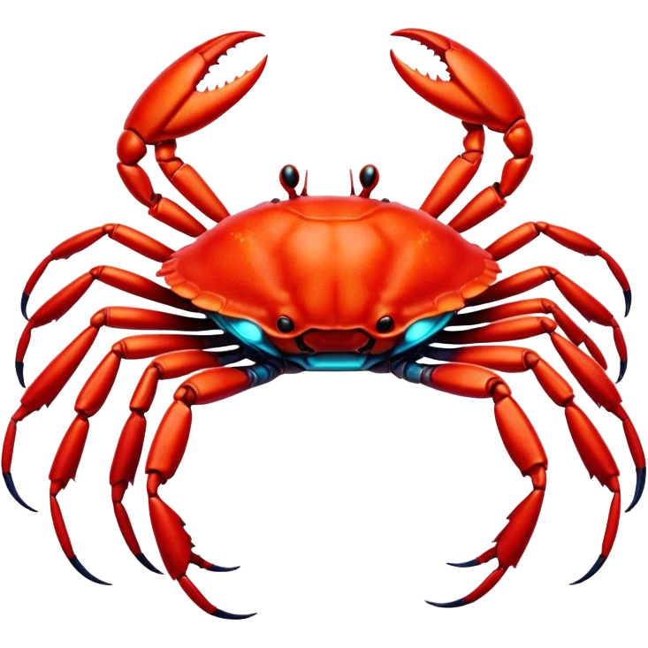 Red alien as crab, full body emoji