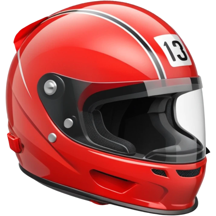 Formula racer helmet red emoji