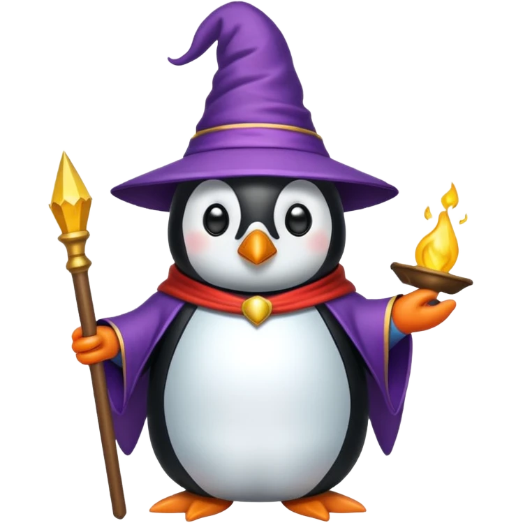 Penguin Wizard emoji