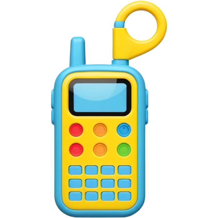 Kid toy walkie talkie with cartoon design emoji