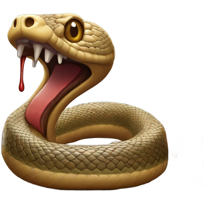 snake grilling a steak emoji