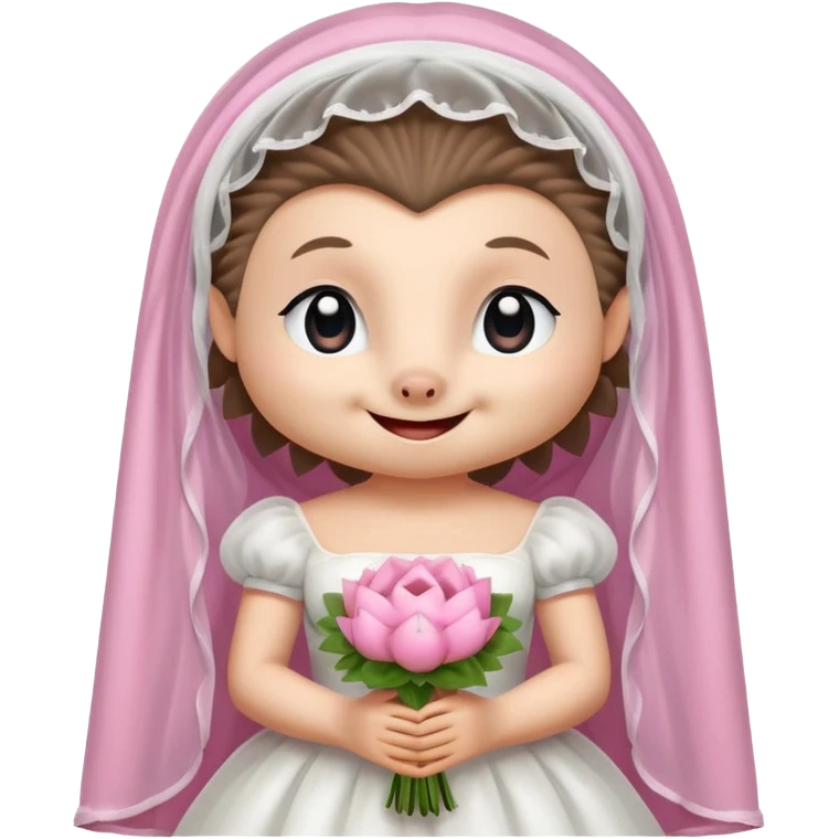 hedgehog bride emoji