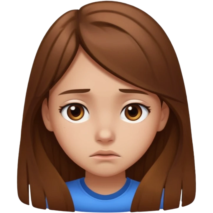 teenage gorl having disappointment about her idol - sadness from unfulfilled hopes or expectations emoji