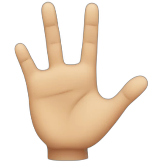 Hand withthree fingers up emoji