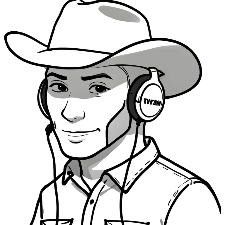 cowboy wearing headphones  emoji