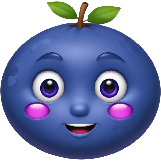 blueberry with a stupid clueless face emoji