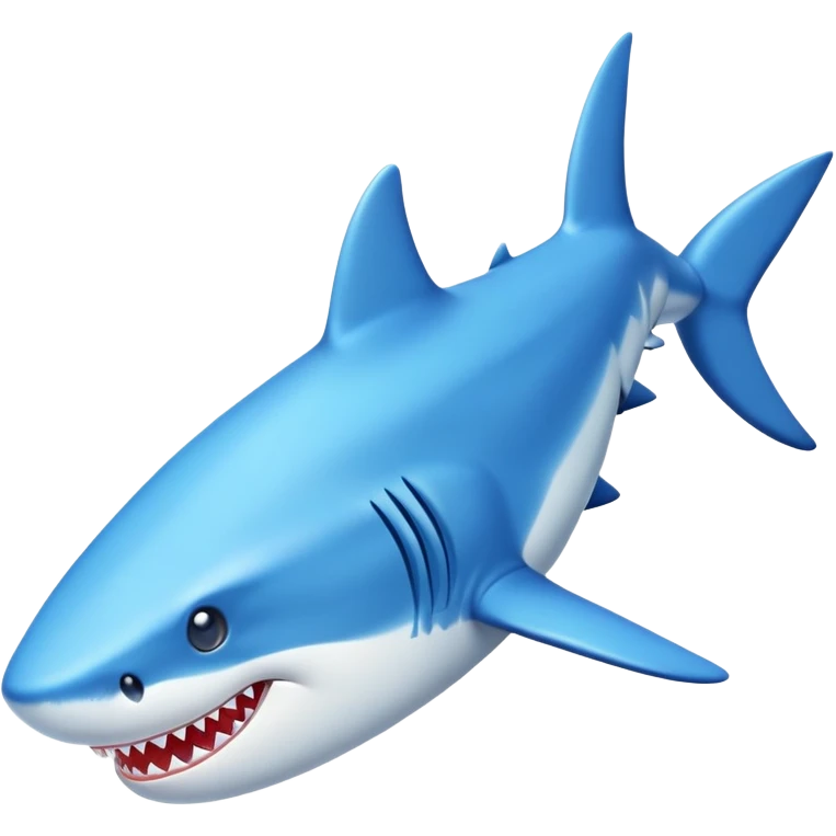 tiburón con zapatos azules emoji