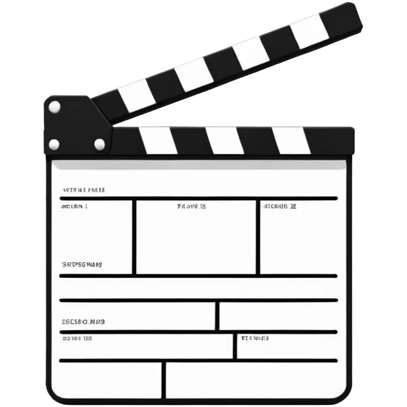 ultra minimal clapperboard, only 5-6 lines total, pure geometric abstraction, absolute minimalism emoji
