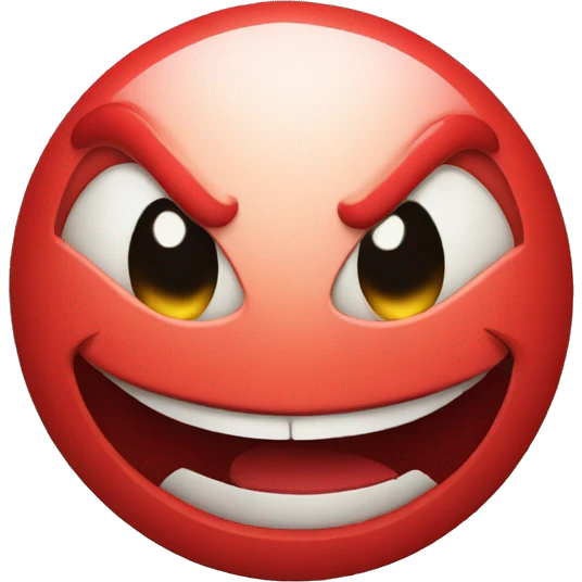 Red evil smile emoji
