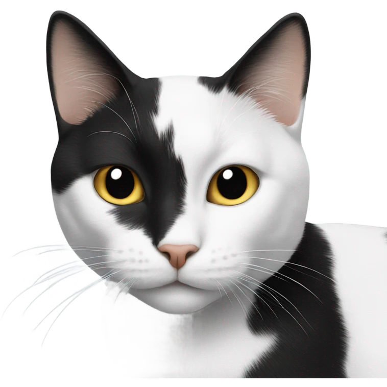 white and black cat  emoji