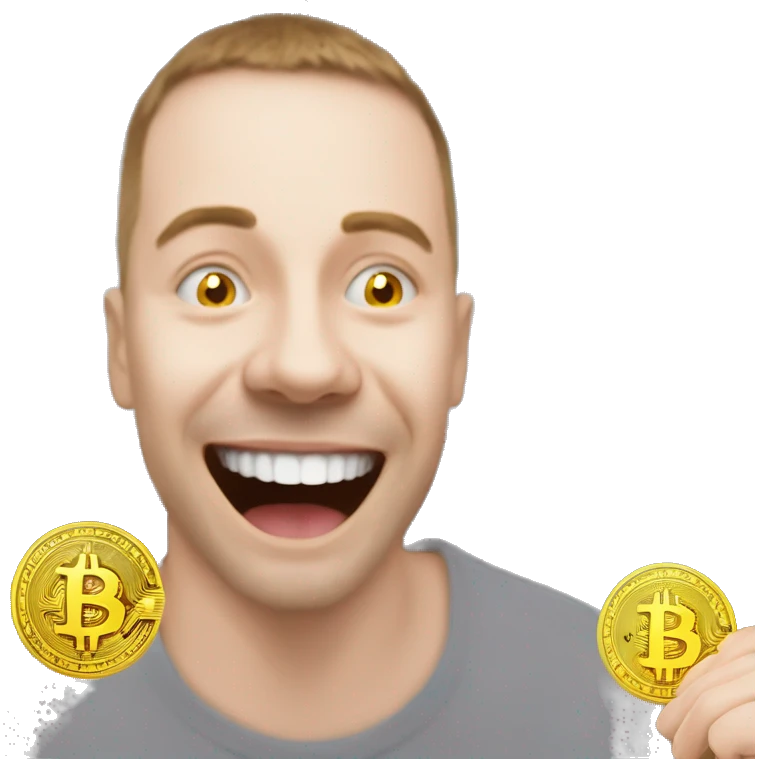 smily face with bitcoin eyes emoji