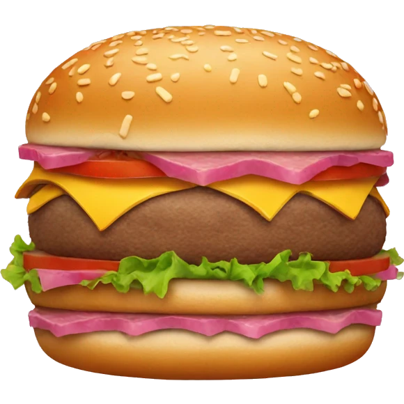 Big burger pink emoji